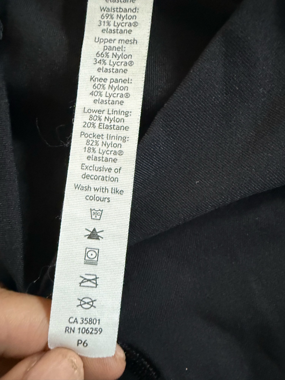 Lululemon Black leggings  Wunder Under Lace High Rise tights size 6 - Picture 15 of 16